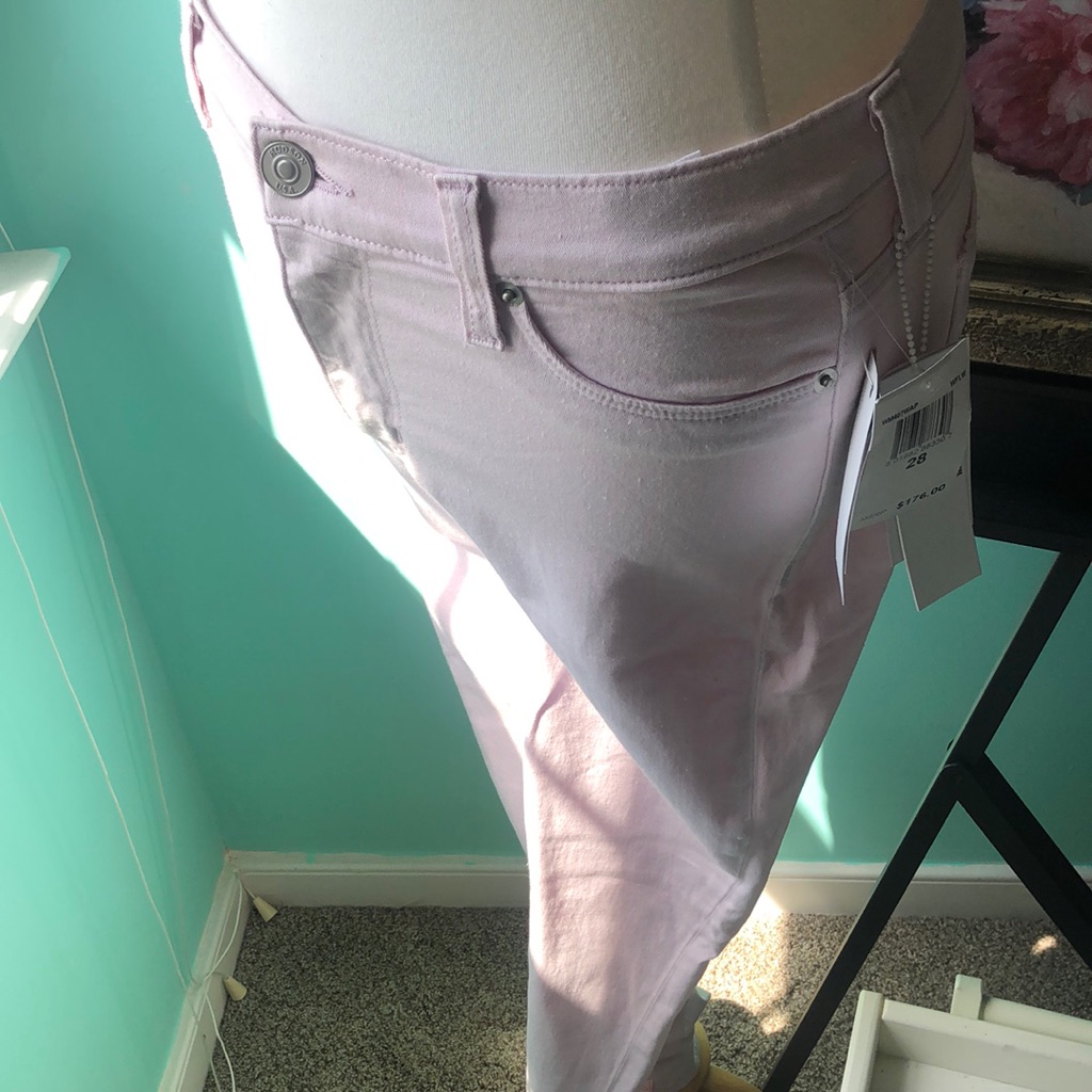 Nwt Pink Hudson Midrise Nico Supper Skinny Sz 28